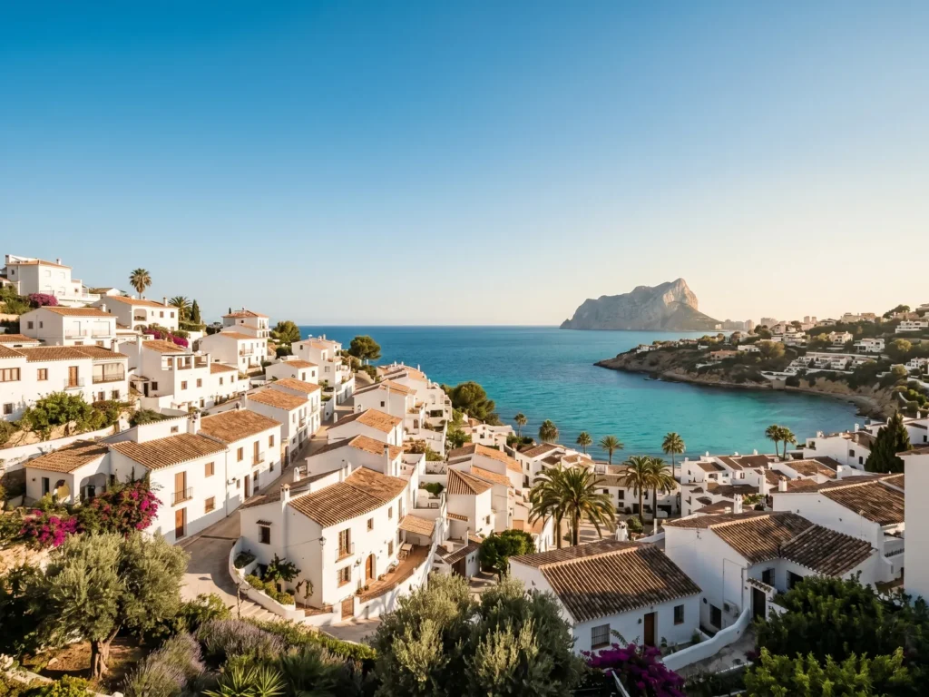 Whitewashed Altea rooftops descending toward the Costa Blanca coast